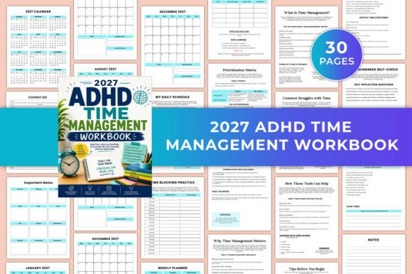 Download 2027 ADHD Time Management Workbook KDP - Book Collection