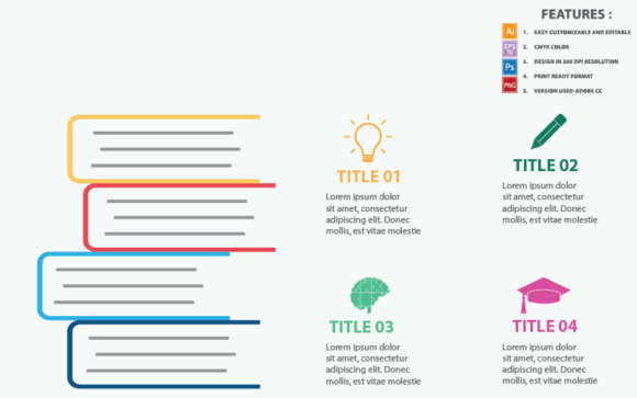 Download Abstract Creative Book Concept Infograph - Book Collection