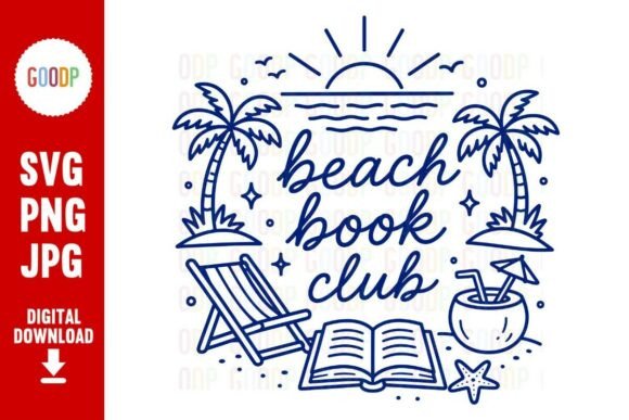 Download Beach Book Club Summer SVG - Premium Bundle
