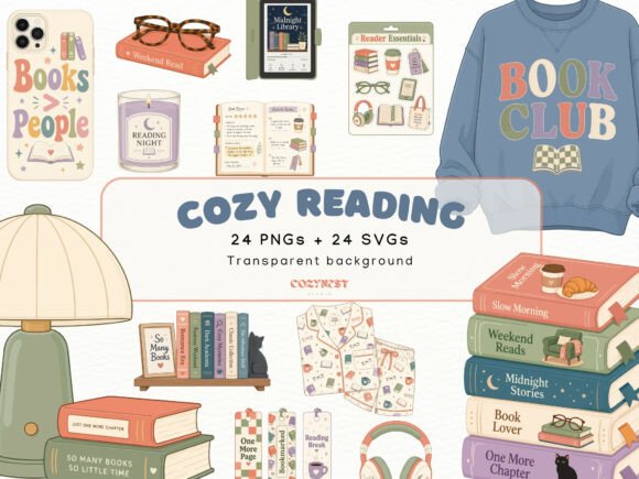 Download Cozy Reader Lifestyle Clipart Book Lover - Premium Resources