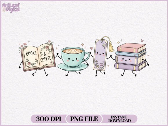 Download Book and Coffee Lovers Friends PNG - Premium Resources