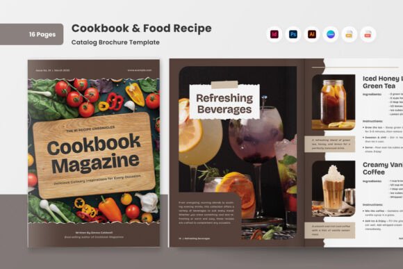 Download Elegant Food Recipe Catalog &amp; Cookbook - Book Collection