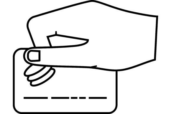 Download Buyer Hand Holds Plastic Card Through Pa - Buyer Collection