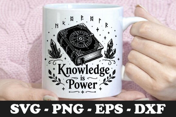 Download Knowledge is Power | Magic Book SVG Mug - Book Collection