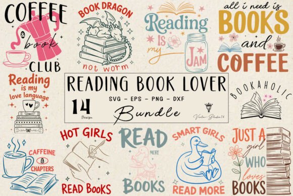 Download Reading Book Lover SVG Bundle - Premium Resources