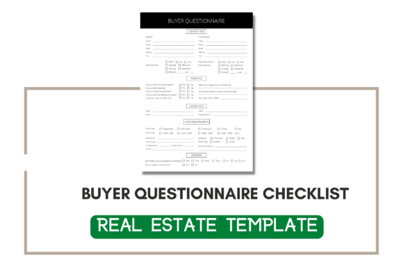 Download Editable Buyer Questionnaire Checklist - Buyer Collection