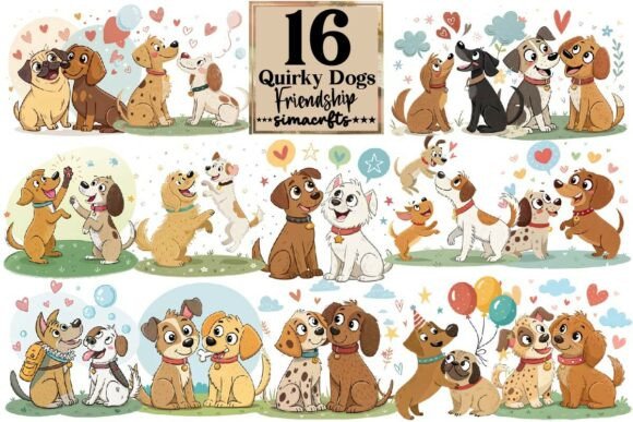 Download Quirky Dogs Friendship PNG Clipart - Friendship Collection